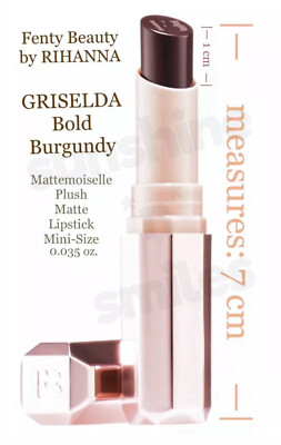 Fenty Beauty Rihanna Mattemoiselle Plush Matte Burgundy Lipstick 1 0g Griselda Ebay
