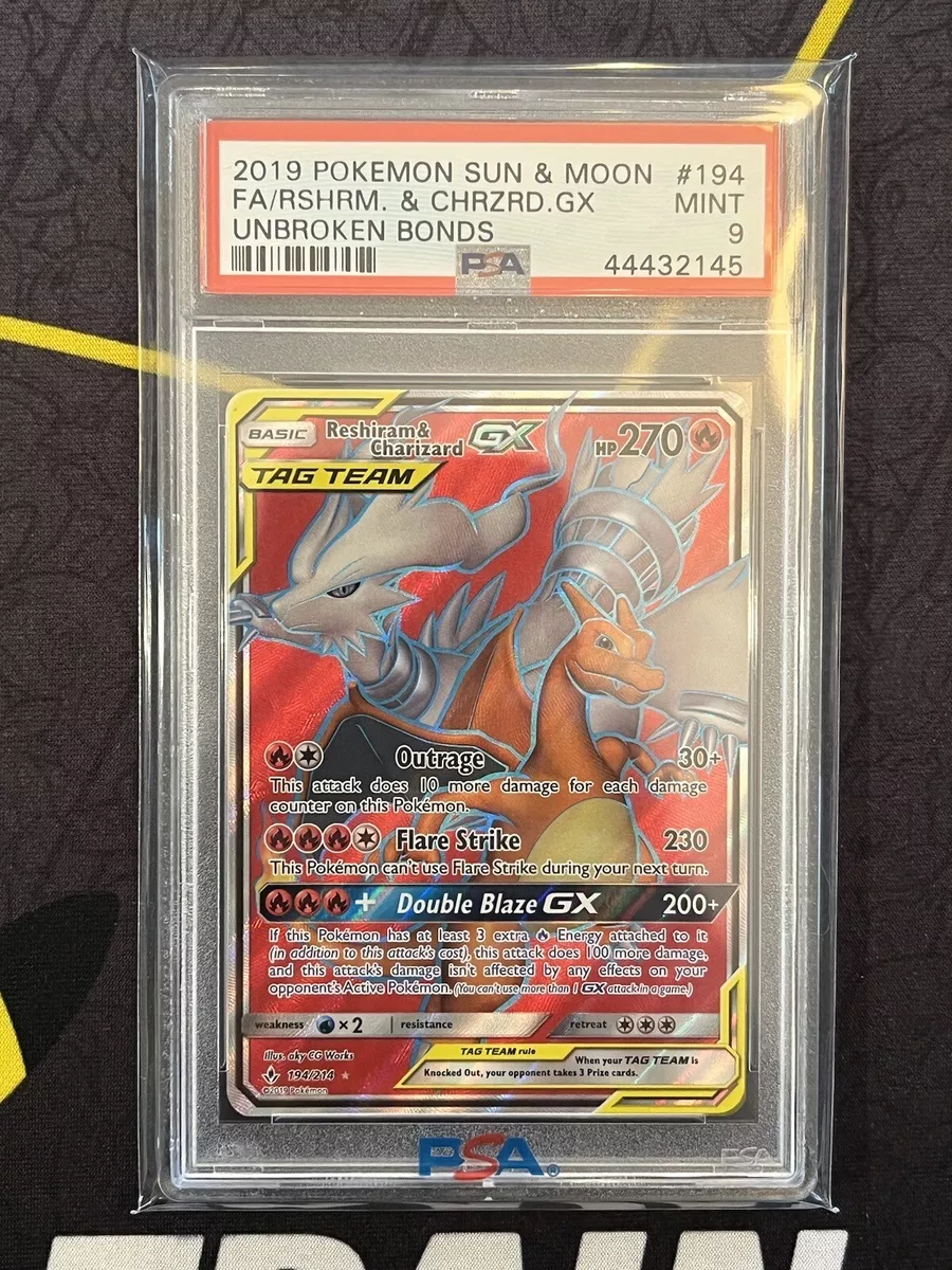 Reshiram & Charizard-GX (Full Art) - 194/214