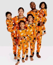 New baby  big Kids Ghost Glow-in-the-Dark Halloween Matching Family Pajama Set