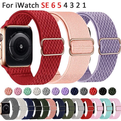 Elastyczny pasek do Apple Watch Series 9/8/Ultra2/7/6/5/SE 38-45mm 49mm nylonowy pasek - Zdjęcie 5 z 29