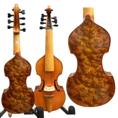 Baroque style SONG master bird's eye Maestro 7 strings 14'' viola da gamba#13161