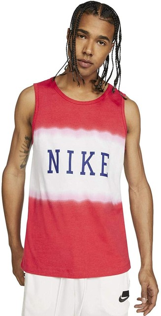 men's nike red tank top