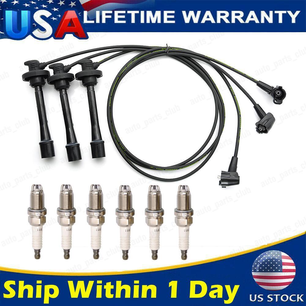 OEM Ignition Wire TE66  6pc Spark Plug K16TR11 For Toyota 4Runner Tacoma Tundra
