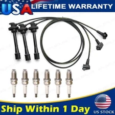 OEM Ignition Wire TE66 & 6pc Spark Plug K16TR11 For Toyota 4Runner Tacoma Tundra