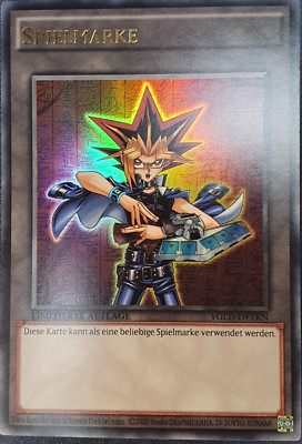 Yugi LIMITIERTE AUFLAGE Spielmarke Neu Ultra Rare Yugioh Holo deutsch YGLD Yami