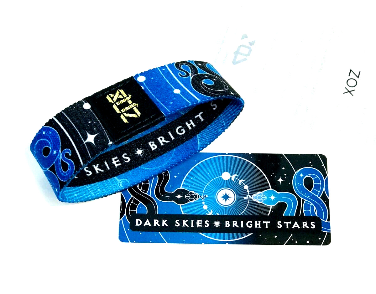 Zox Key Rings ZOX Dark Skies Bright Stars Silver Strap Medium Wristband, New