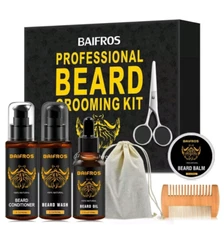 New baifros sealed Men's Beard Grooming Kit-Facial Care Beard Balm Comb Gift Set