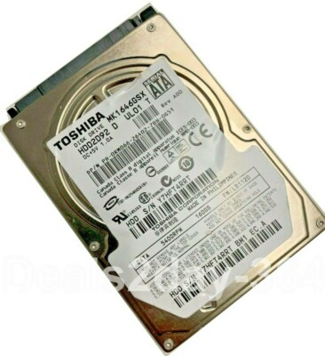 Toshiba MK1646GSX HDD2D92 160GB  5400RPM 2.5'' SATA 0 Hour Drive laptop