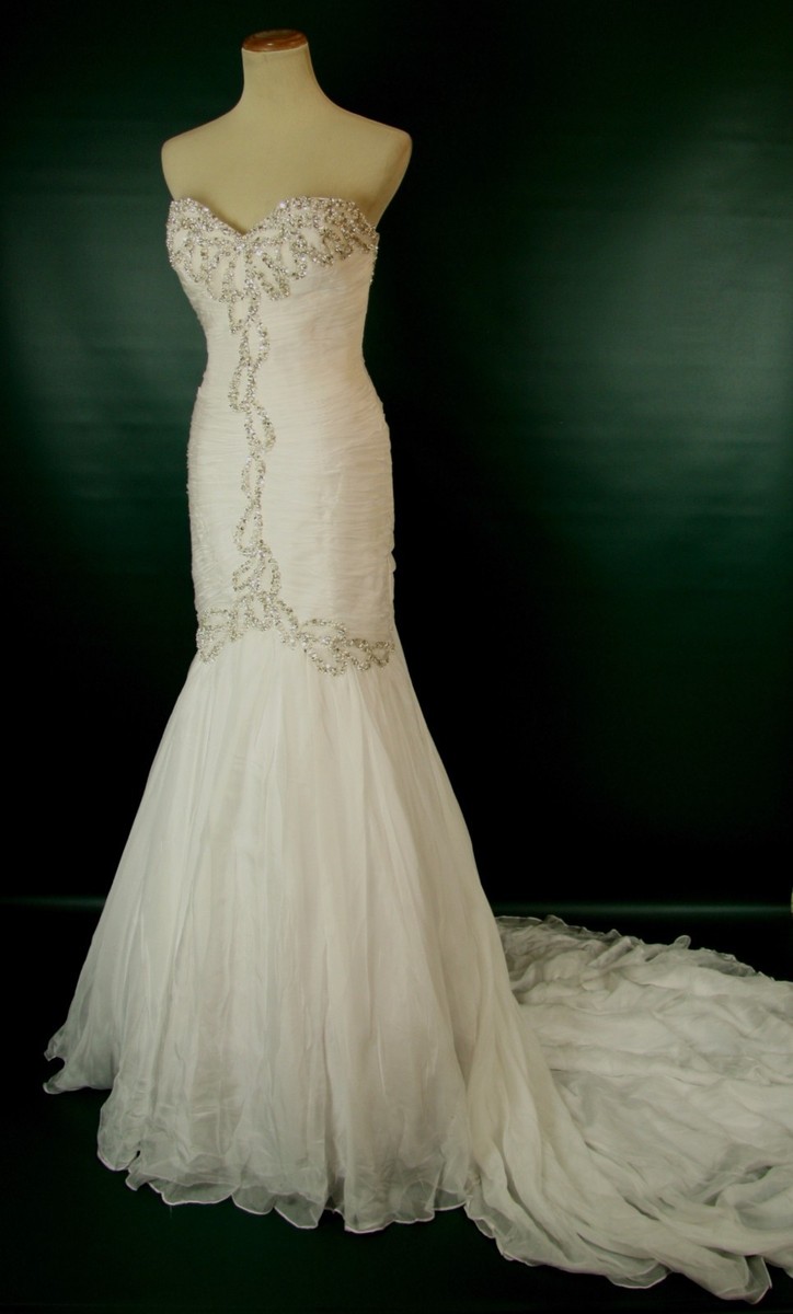 jovani white mermaid prom dress Jovani 08215 White Silver Embellished Lace Prom Dress