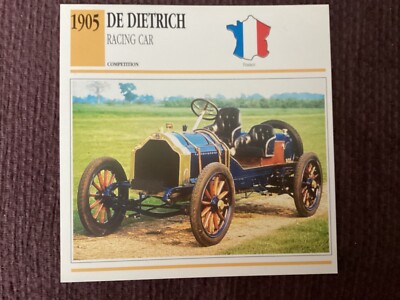 De Dietrich Rennwagen, 1905, Wettkampfwagen, Frankreich, Sammlerkarte