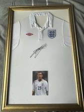 signed england football shirt framed