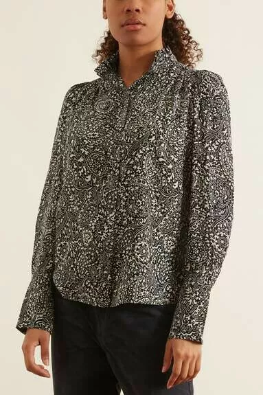 ISABEL MARANT LAMIA SILK PAISLEY PRINT BLOUSE 42