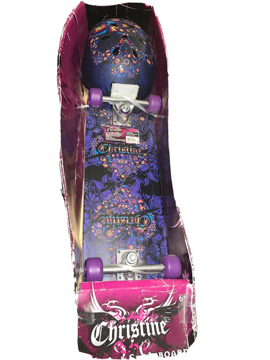 希少earlskateboards xs紫 Christine) 31 X 8” 28.2 cm x 20.3 Cm Skateboard And Helmet 2010 | eBay