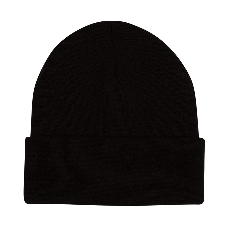Creature Skateboards Outline Logo Cuff Black Beanie Long Shoreman Mens Hat