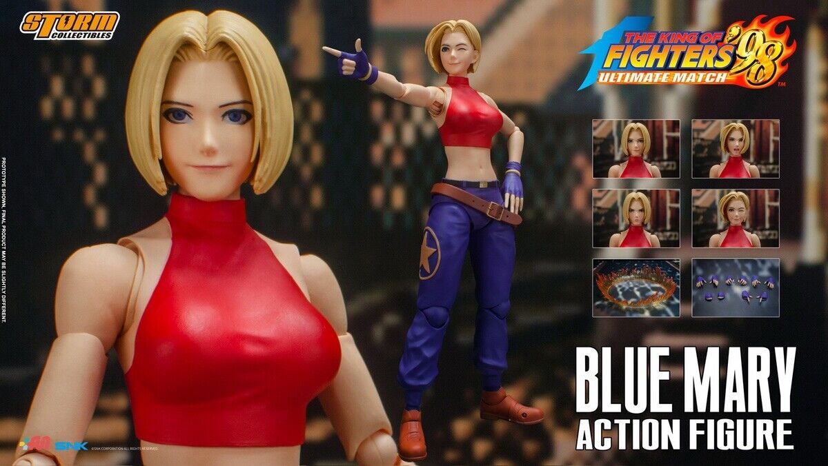 Storm Collectibles King Of Fighters 98 Blue Mary 1/12 Action Figure red