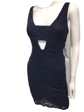 Reign On Bodycon Dress NEW Blue Lace Stretch Lined NWT MSRP $84 SZ 1/2
