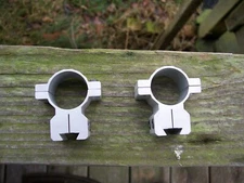 1" ~Silver~ Kelbly Target Scope Rings 15/16" Wide