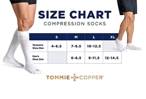 Tommie Copper S/3 Ultraguard Compression Wide OTC Socks w/Infrared Tech-size XL - Picture 2 of 4