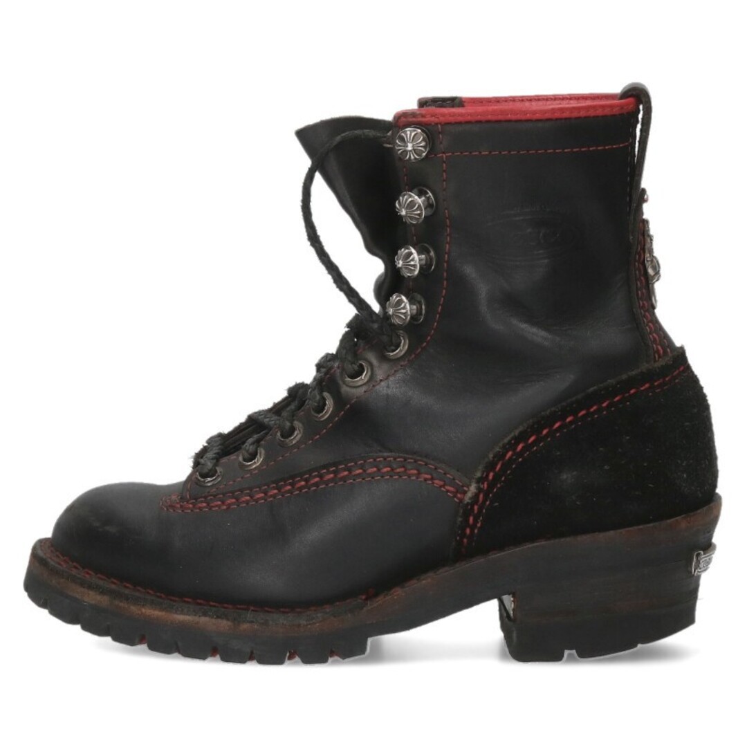 Chrome Hearts X WESCO Highliner Leather Blade Lace up BOOTS Men 8.5E Used 333097 image 2