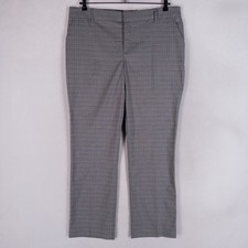 Nine West Pants 18 Gray Plaid Barely Bootcut Stretch Dress Career Academia New