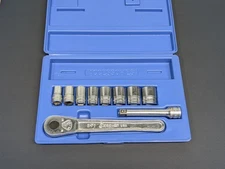 Vintage Cummins Snap-on Tools 1/2” Drive 12 Point Sae Socket Set & Ratchet 