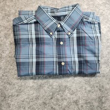 Vintage Puritan size M Blue criss cross pattern new without tags