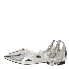 Scarpe da donna ballerine Jeffrey Campbell numero 37 argento scarpe per il tempo libero scarpe basse