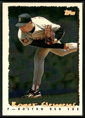 1995 Topps #192 Roger Clemens CyberStats (Spectralight)
