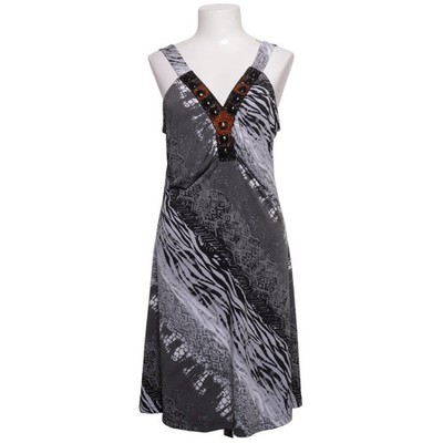 Bodyflirt Boutique, Kleid, Größe: 40/42, Grau/Weiß/Schwarz #ULM