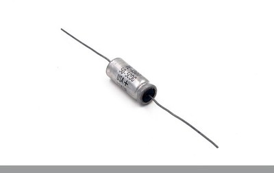 Vintage Vishay Sprague Silver 50uF 50V Axial Aluminum Electrolytic Capacitor USA