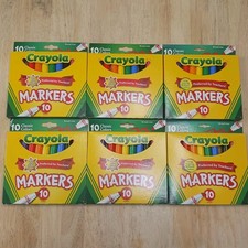 Crayolas Markers 10 Classic Colors Lot Of 6 Packs Preferred By Teachers