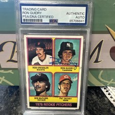 RON GUIDRY 1976 TOPPS SIGNED AUTOGRAPHED ROOKIE CARD #599 PSA/DNA CERTIFIED. rookie card picture