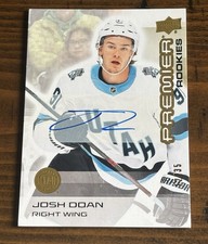 Josh Doan 12/35 - 2024-25 UD Premier - Gold Auto Parallel – Rookies #111