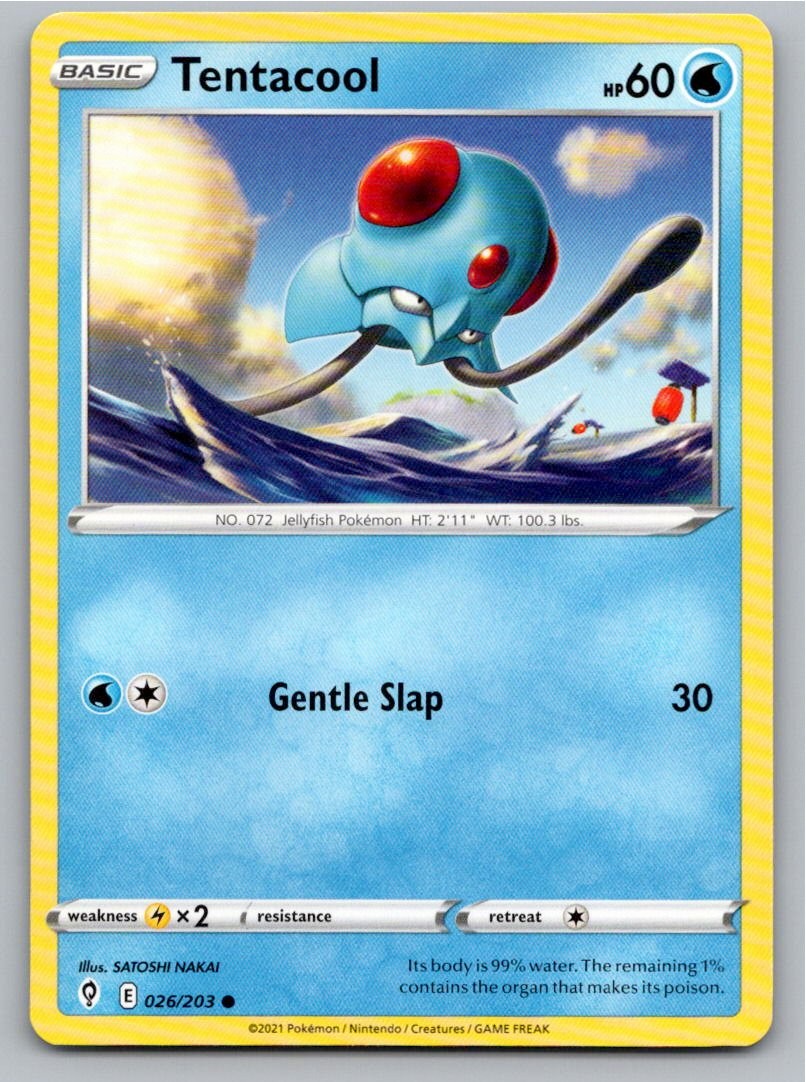 2021 POKEMON TENTACOOL EVOLVING SKIES 026/203 C NM A69438 FREE S&H