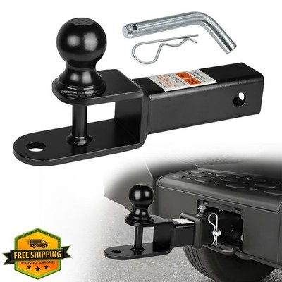 Donext ATV UTV Trailer Hitch 2'' Receiver Ball Mount with Pin Clip Black