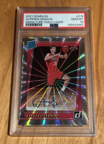 Alperen Sengun [Signatures Laser] #219 2021 Panini Donruss card