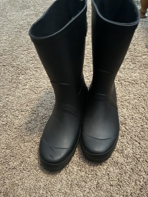 Target Black Rubber Rain Boots With Buckle Women s Size 8