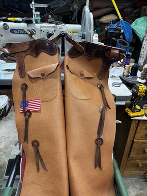 Western  Cowboy Batwing Work Chaps - Custom-Made In USA