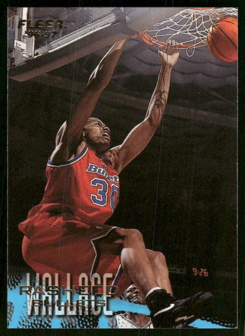 1996-97 Fleer #118 Rasheed Wallace Washington Bullets Basketball Card
