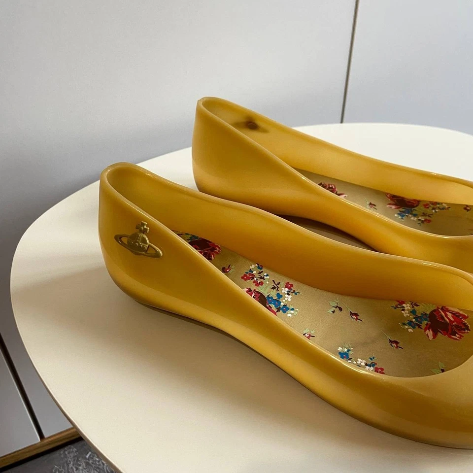 Vivienne Westwood Anglomania × Melissa Ballet Flats US 9 EU 40 Orb Logo Floral - Image 2 of 4