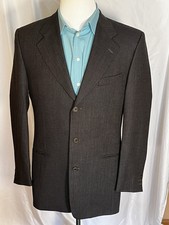 Linea Trussini Nuova Black Tan Blue Pattern Sport Coat Jacket Modern Styl 38/40L