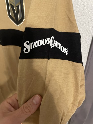 Las Vegas Golden Knights Shirt Pullover Long Sleeve Station Casino Sz L - Picture 3 of 8