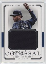 2017 Panini National Treasures Colossal Materials 12/99 Ozzie Albies #CM-OA ms9