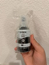 Genuine Epson EcoTank 502 Black Pigment Ink Bottle Sealed Exp 02/2030