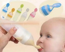 3oz Baby Silicone Feeding Bowl Spoon Teether for Rice Cereal Bottle NEW Pink