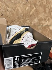 Jordan 8.0 TD Baby Sneaker White Red Metallic Silver Embroidery Size 4C