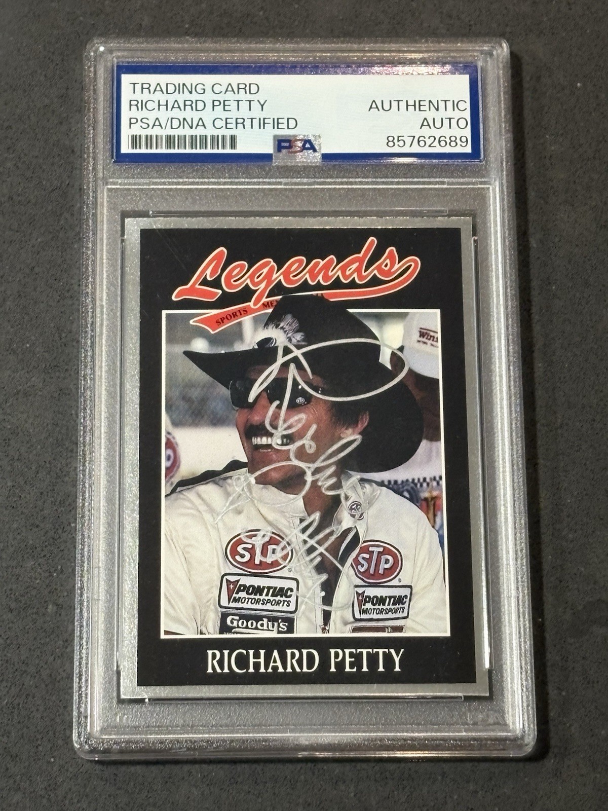 RICHARD PETTY 1991 LEGENDS MAGAZINE SIGNED AUTOGRAPHED CARD PSA/DNA CERTIFIED