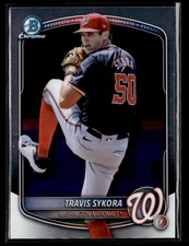 2025 Bowman Draft #BDC-137 Travis Sykora Chrome Card Washington Nationals