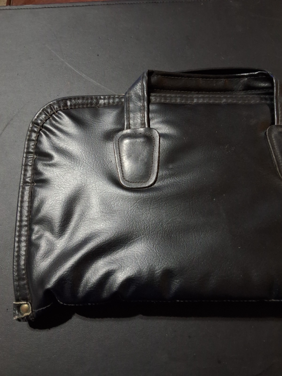 VINTAGE LEATHER KOLPIN SOFT SHERPA INTERIOR PISTOL CASE 14”X 7'' W/DOUBLE HANDLE