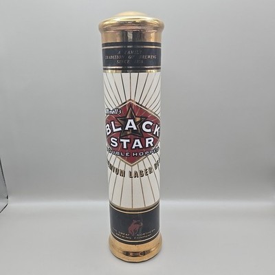 Minott's Black Star Double Hopped Premium Lager 9.5'' Beer Tap Pull Handle